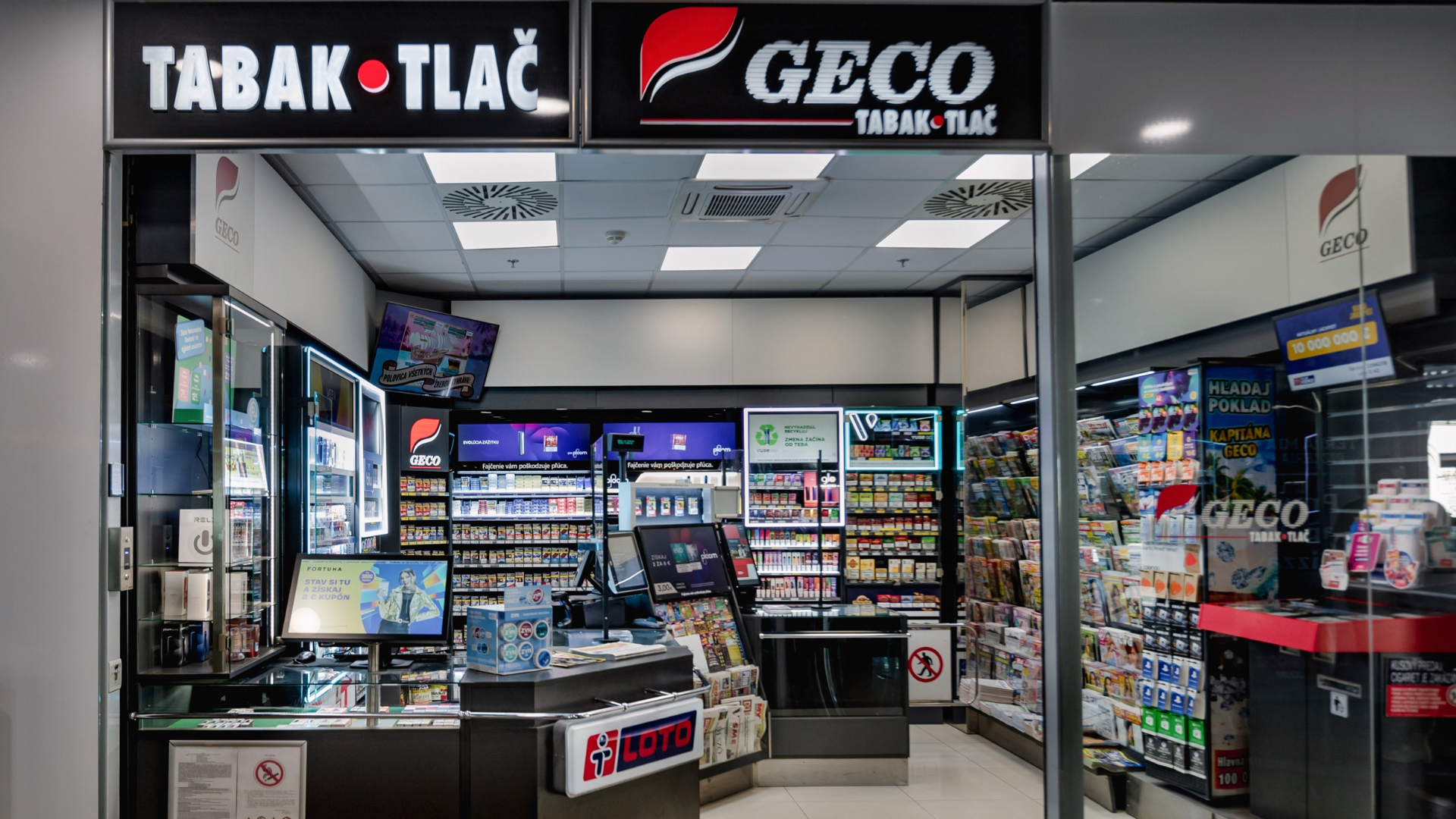 Prevádzka Geco – Tabak v nákupnom centre DITURIA