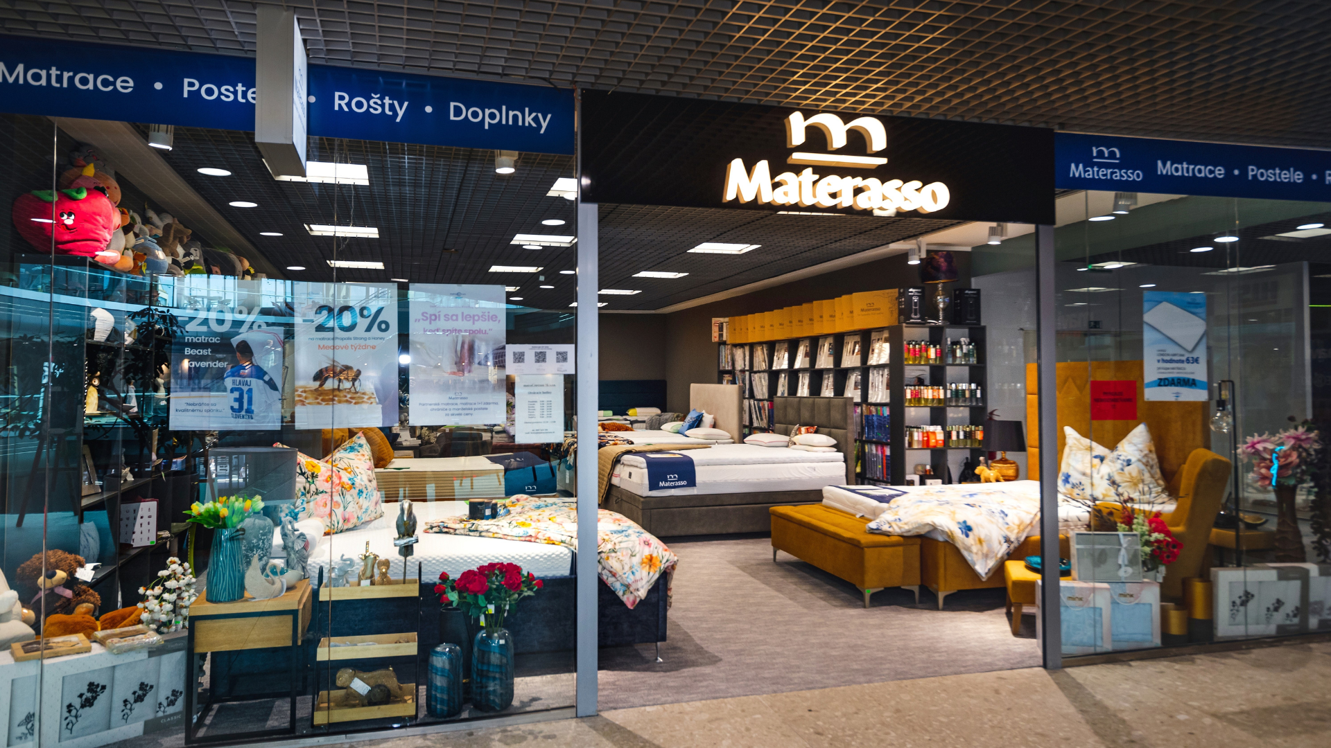 Prevádzka Materasso v nákupnom centre DITURIA